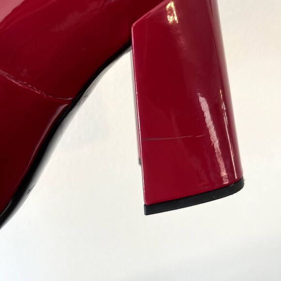 Marc Fisher Red Chunky Heel Pumps 7.5 - Picture 5 of 7